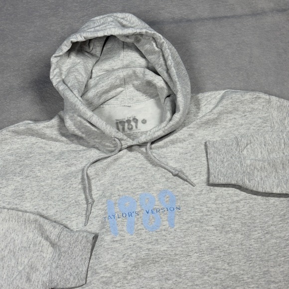 Taylor Swift Tops - Taylor Swift 1989 Taylor's Version Hoodie Medium Gray Blue Tracklist Merch